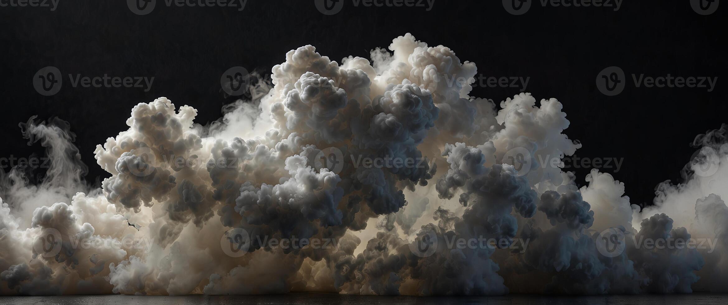 an cloud of white smoke on an blanck banckground thin smoke some anreans of which seem thicker thann oarsthick fog thant expannds over a surfance. photo