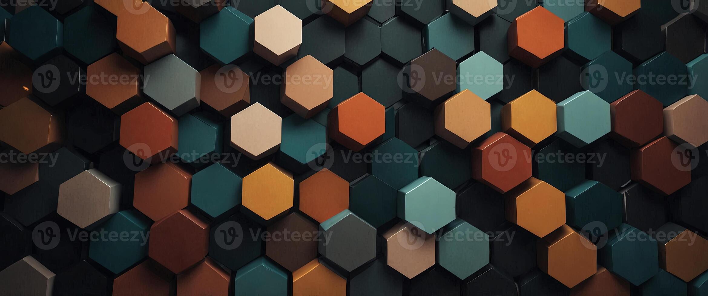 A minimalist and precise composition of hexagons appealing to geometric aesthetics. photo