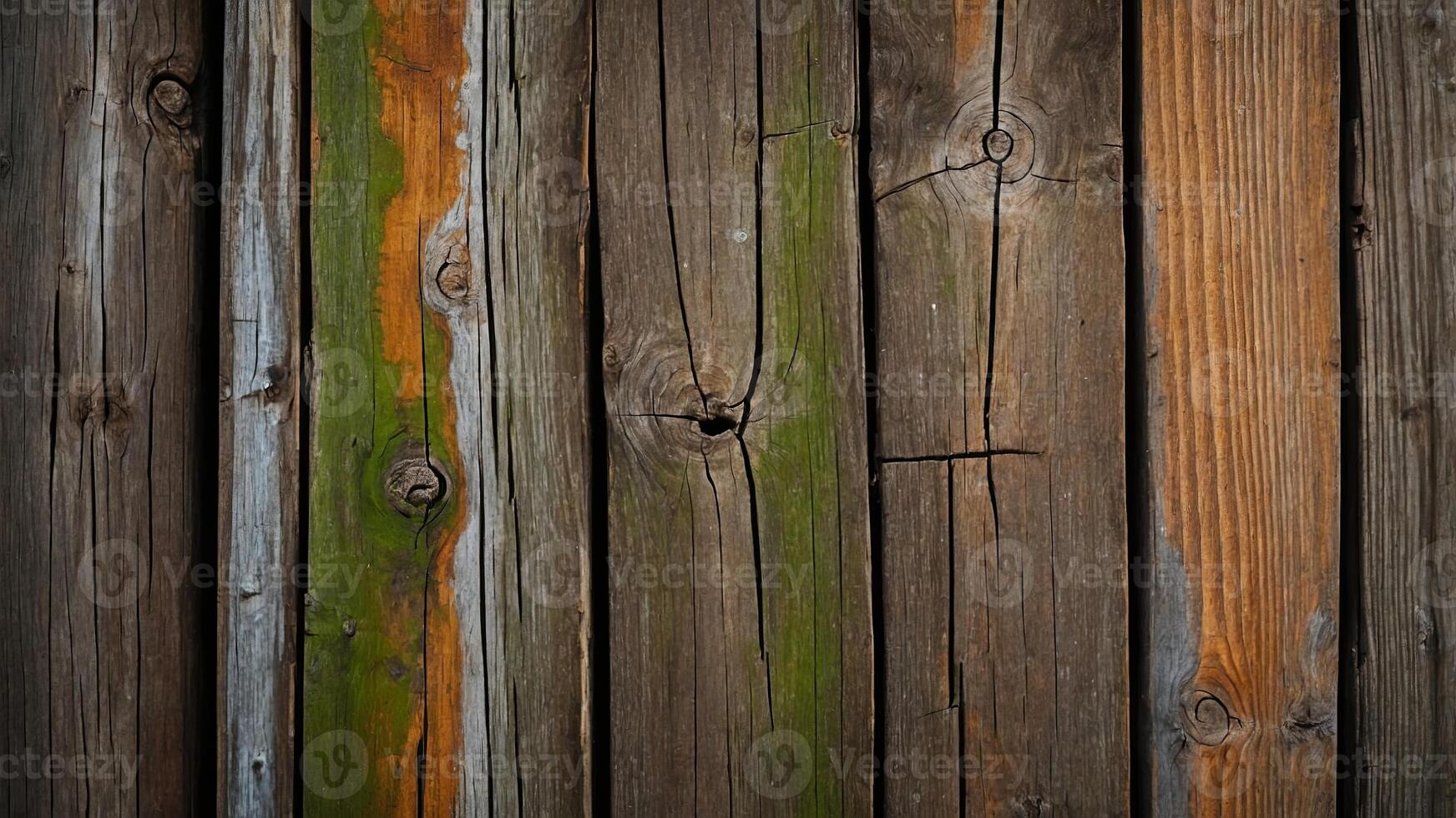 Nature colored old knotted wood surface for a rustic copy space image. photo