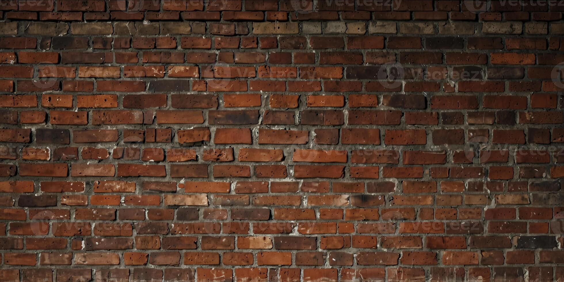 Old weathered brick wall background viewed in close up with copy space image. photo