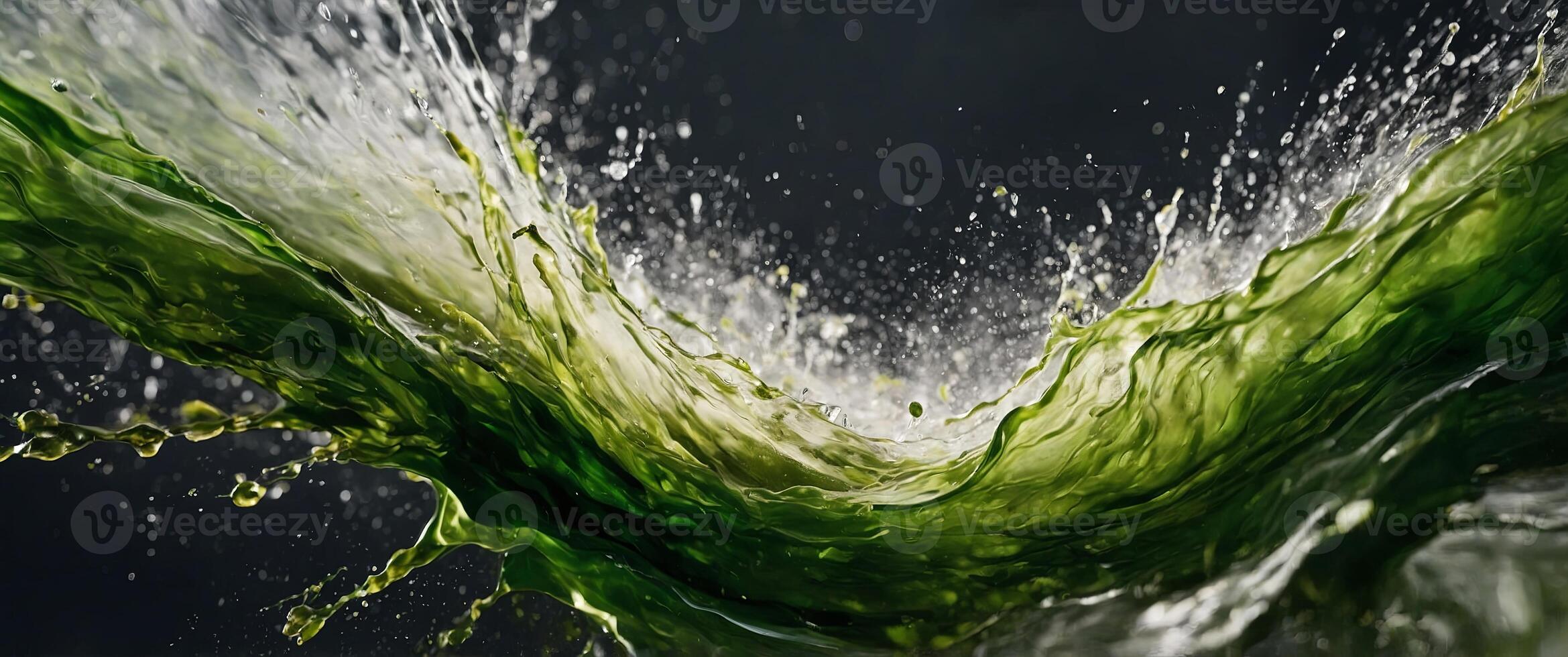 Dynamic abstract of earth tones splashed with green. photo