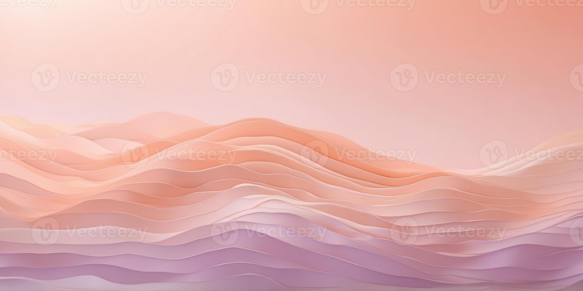 dreamy pastel peach to soft lavender accented with thin wavy lines gradient background, can be used for website design app design. photo