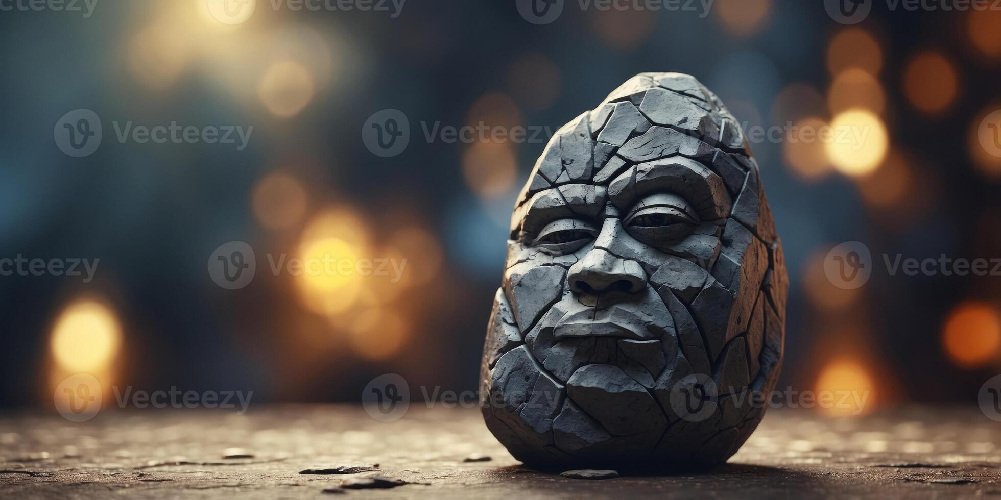 a character designed to look like a rock. photo