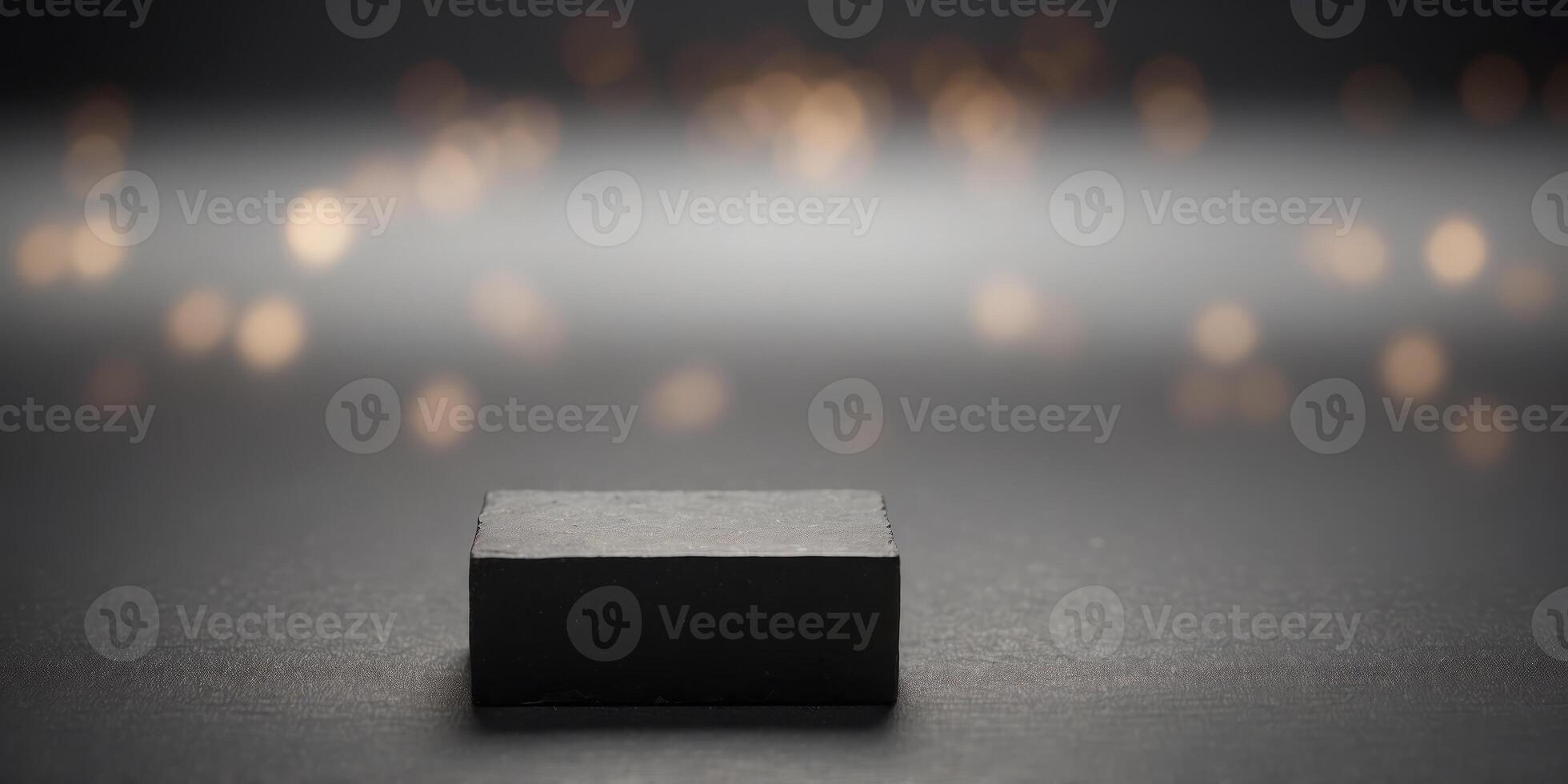 Black square concrete background conceptual. photo