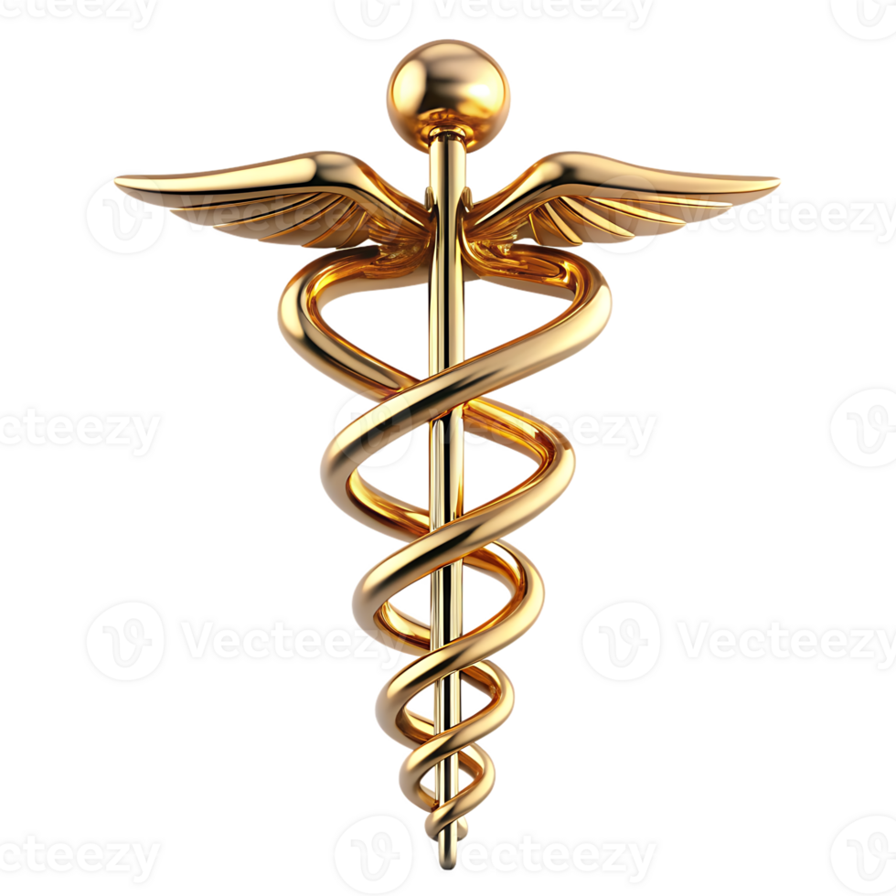 Asclepius symbol isolated on transparent background png