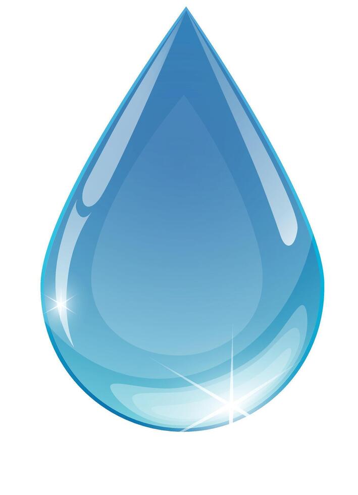 Blue drop towards vector