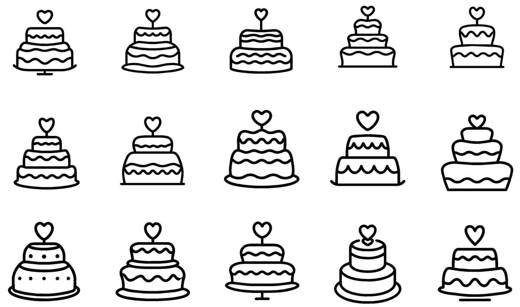 icon wedding cake vector