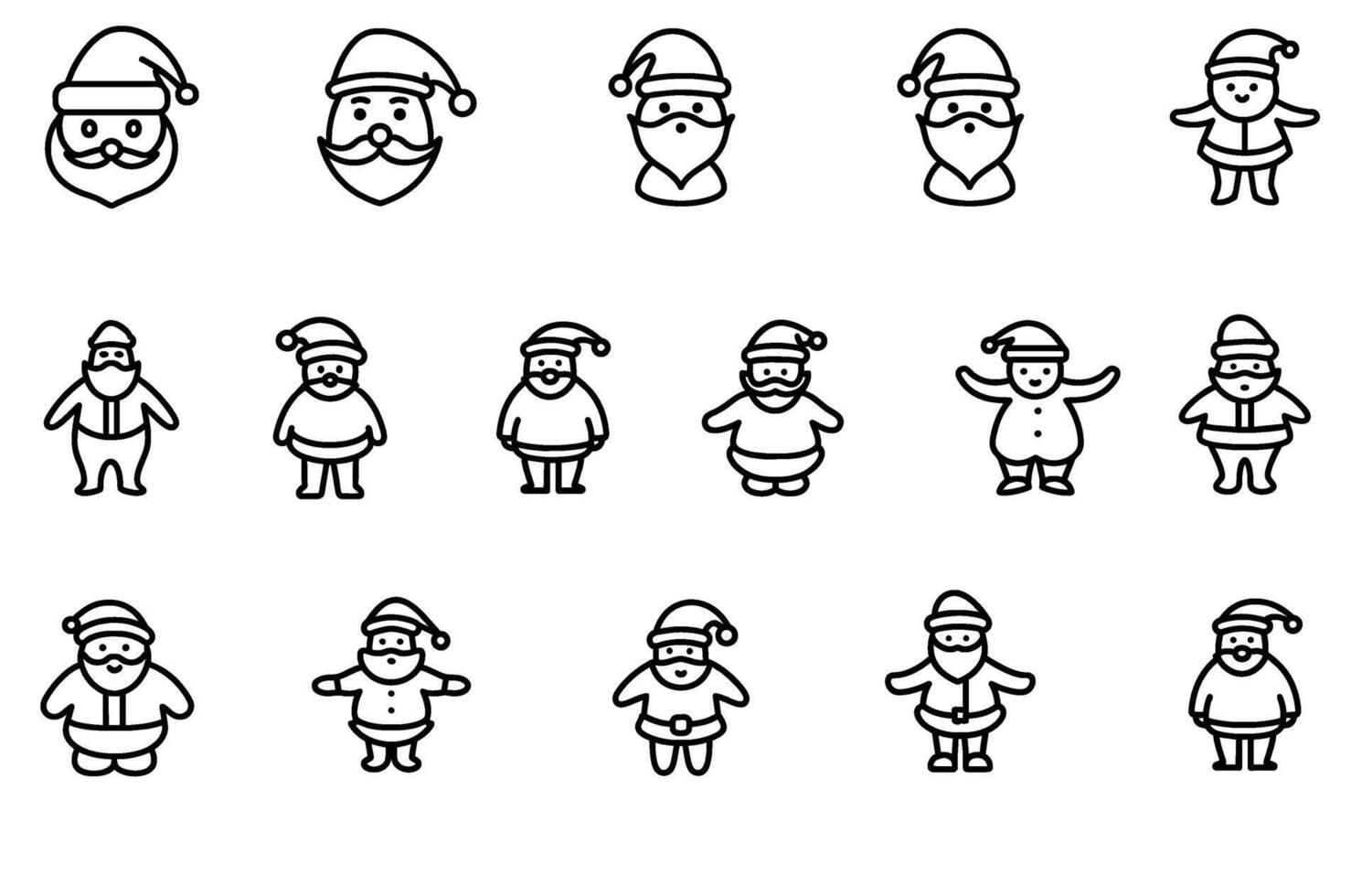 Icons with various faces for various festivals vector
