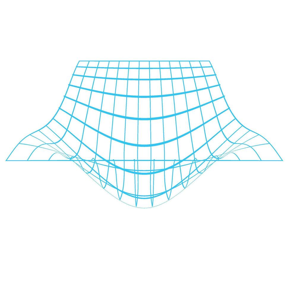 3D Wireframe Unique One vector