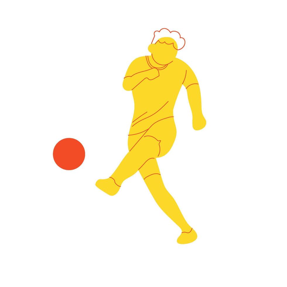 Soccer Style Pose Activity Three vector