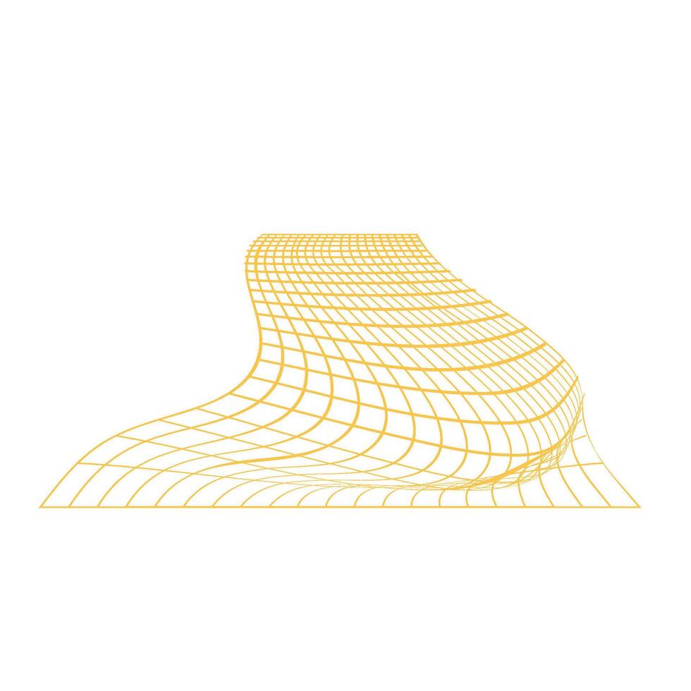 3D Wireframe Unique Seven vector