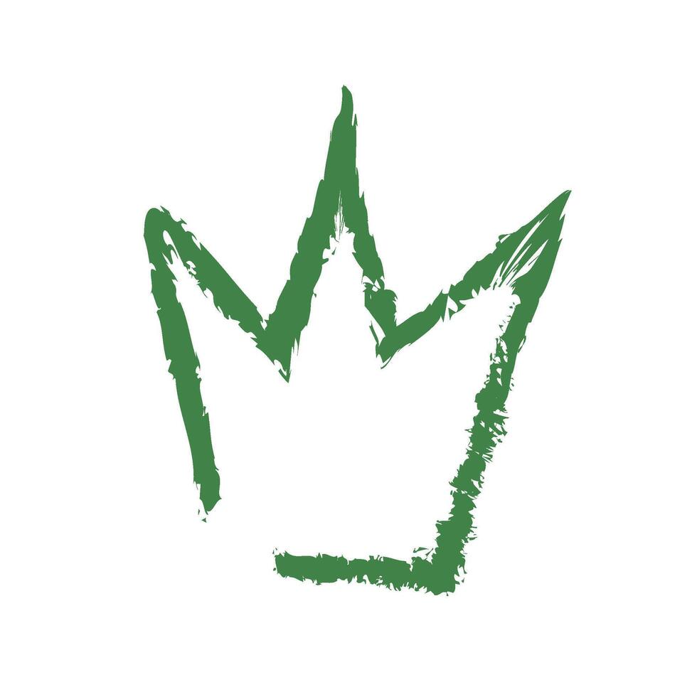 Playful Scribbles Shape Crown Six vector
