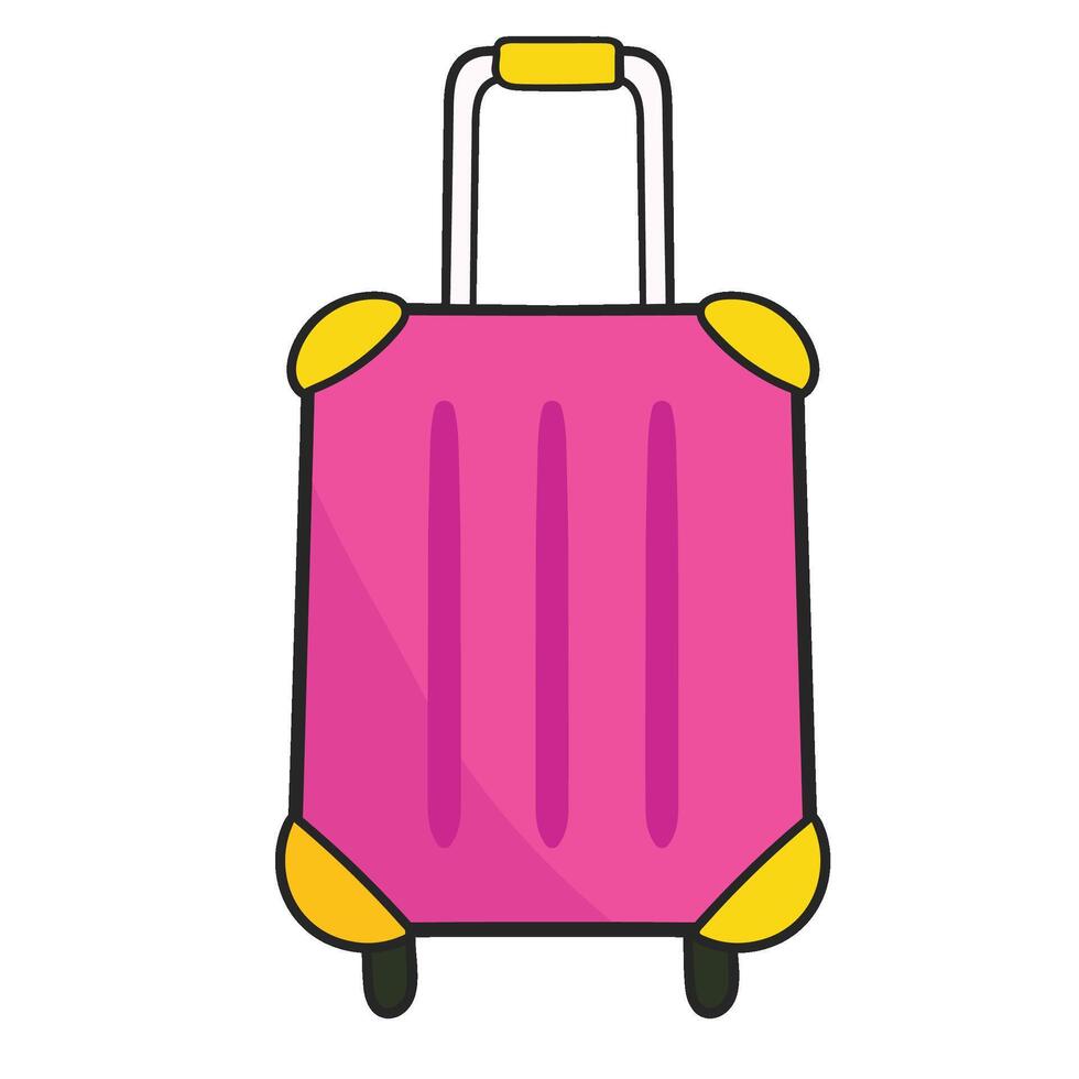 Travel Doodle Bag Suitcase vector