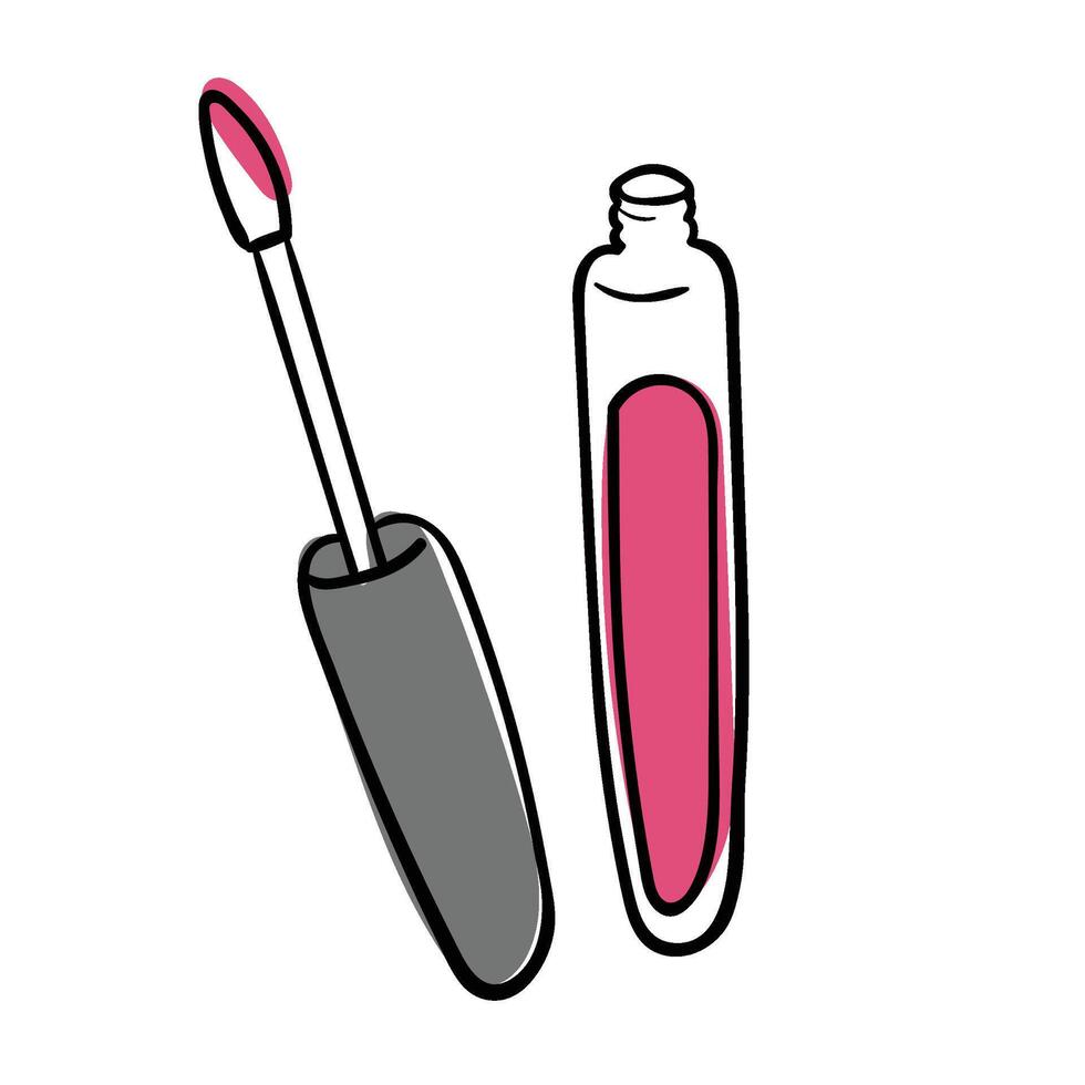 Woman Cosmetics Lipgloss vector