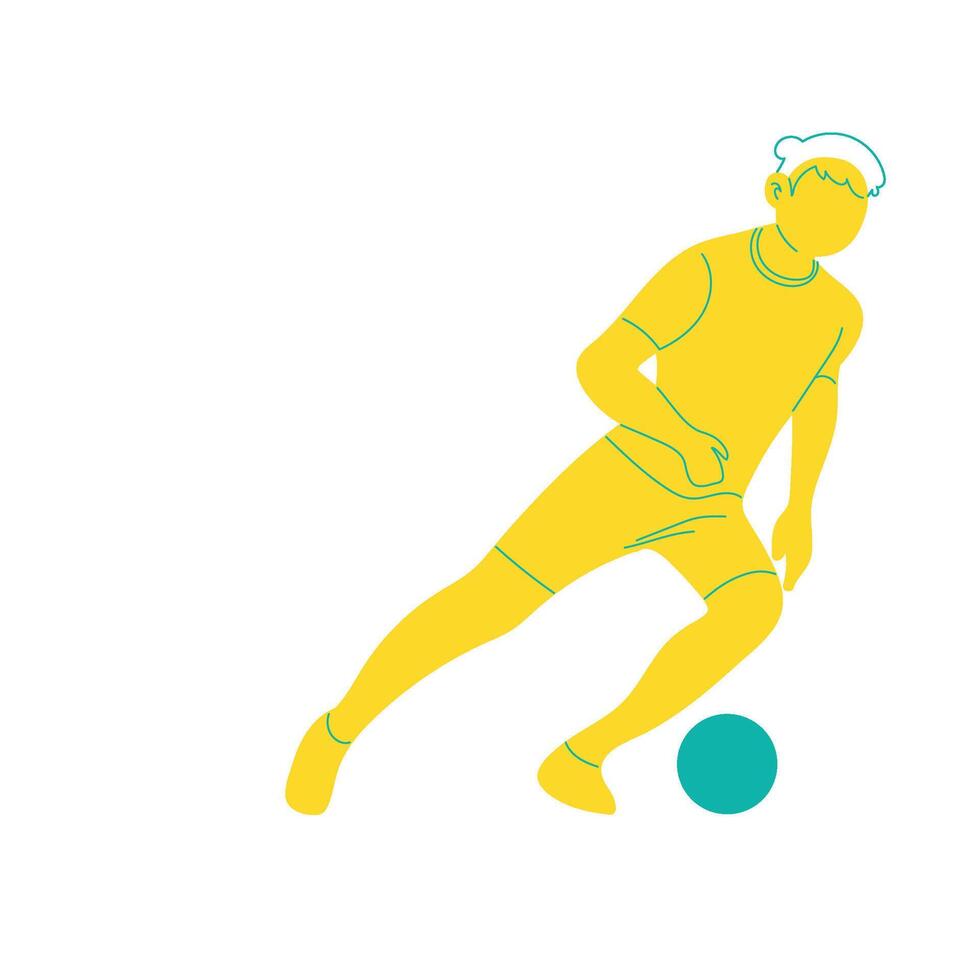 Soccer Style Pose Activity Two vector