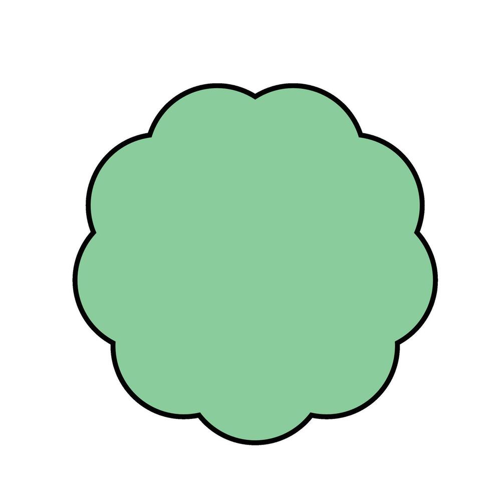 Retro Shape Bubble Six vector