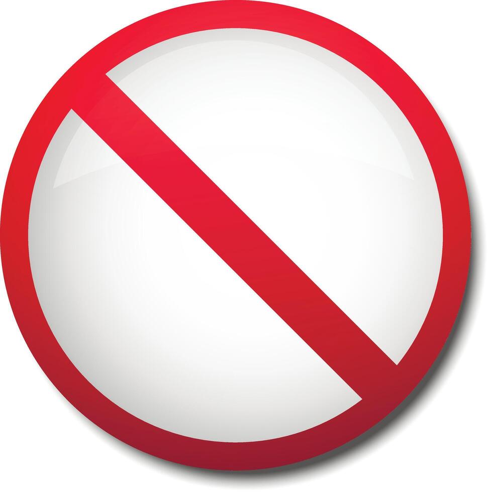 illustration of a sign prohibition isolated on a white vector
