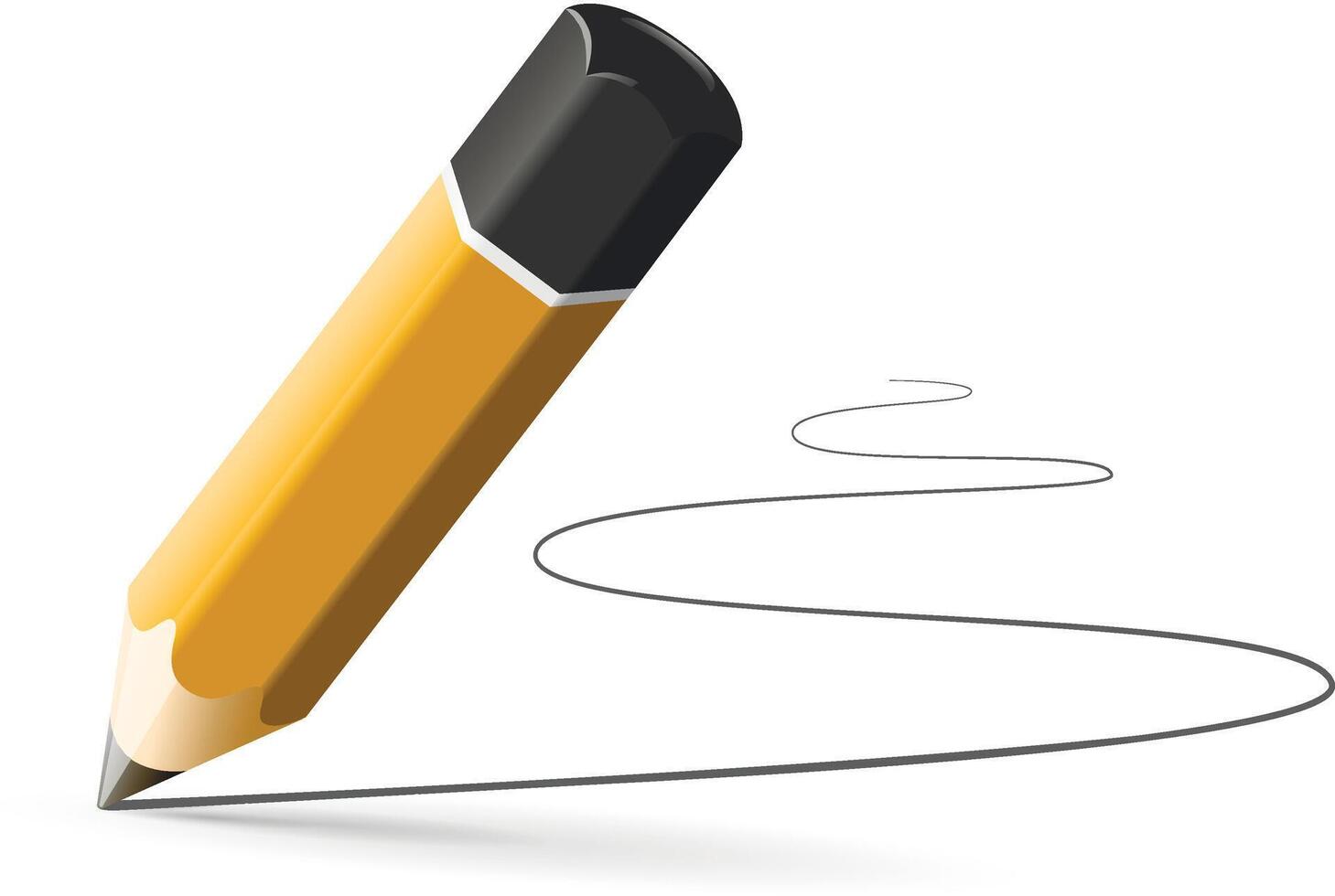 simple pencil 3 vector