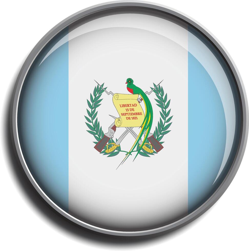 flag icon web button guatemala vector