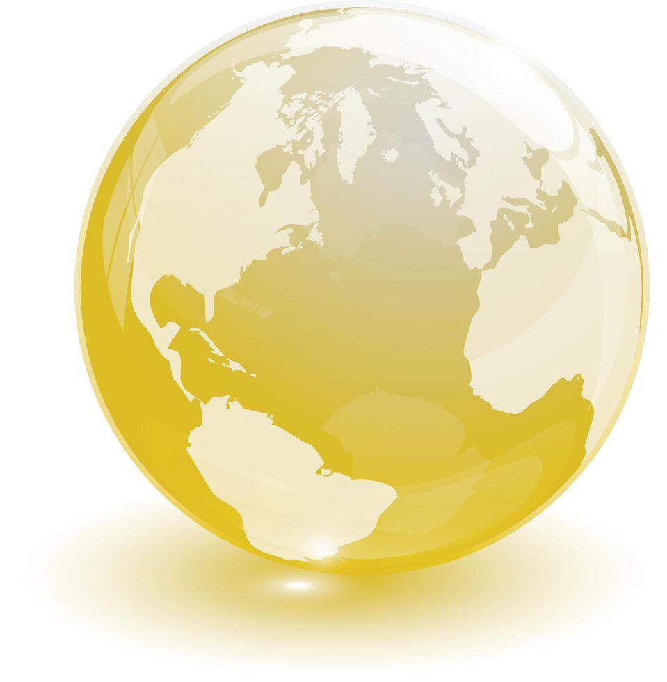 crystal glass ball for globus vector