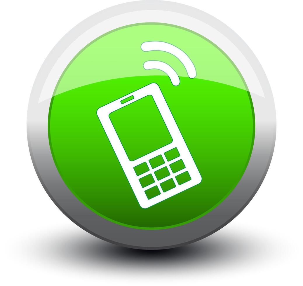 button call green 1 vector