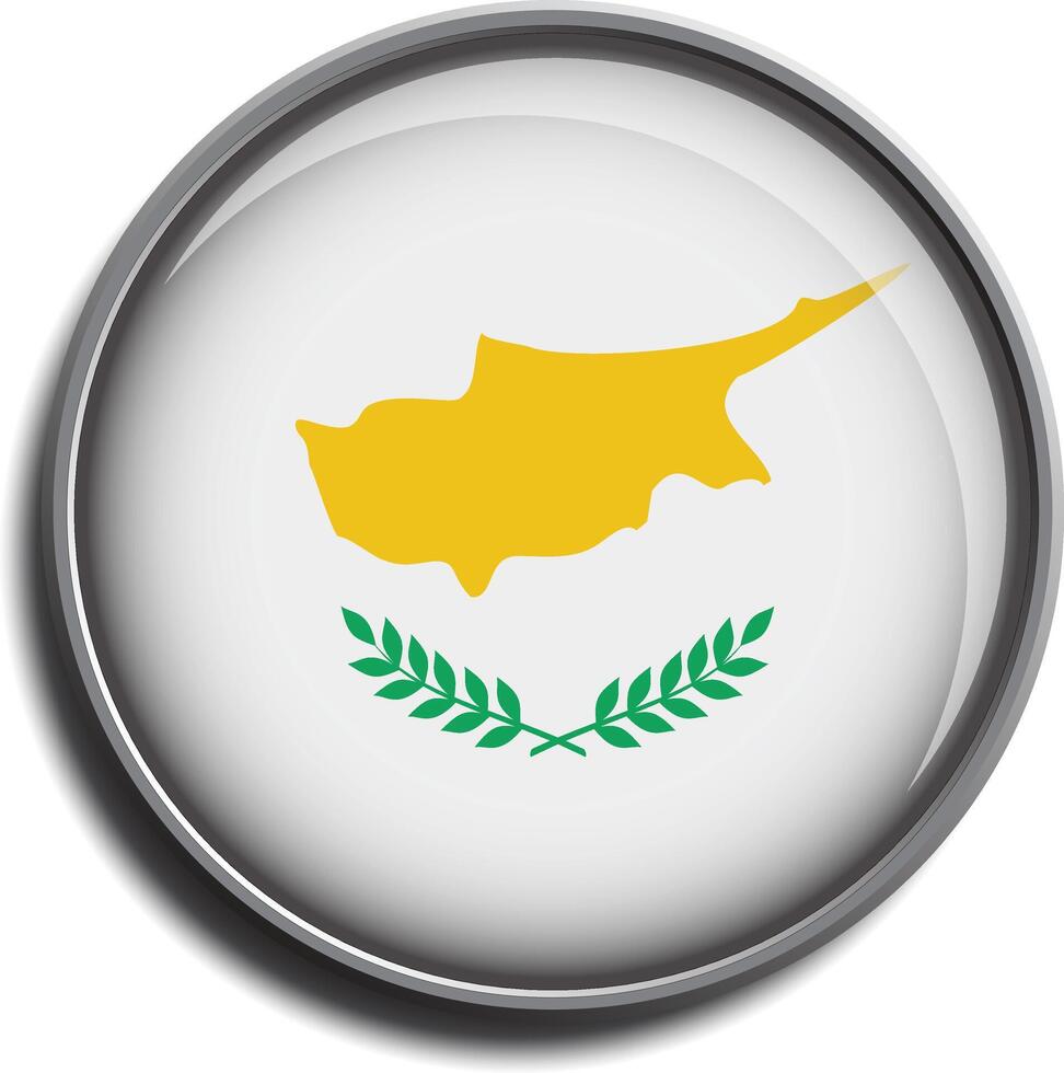 flag icon web button cyprus vector