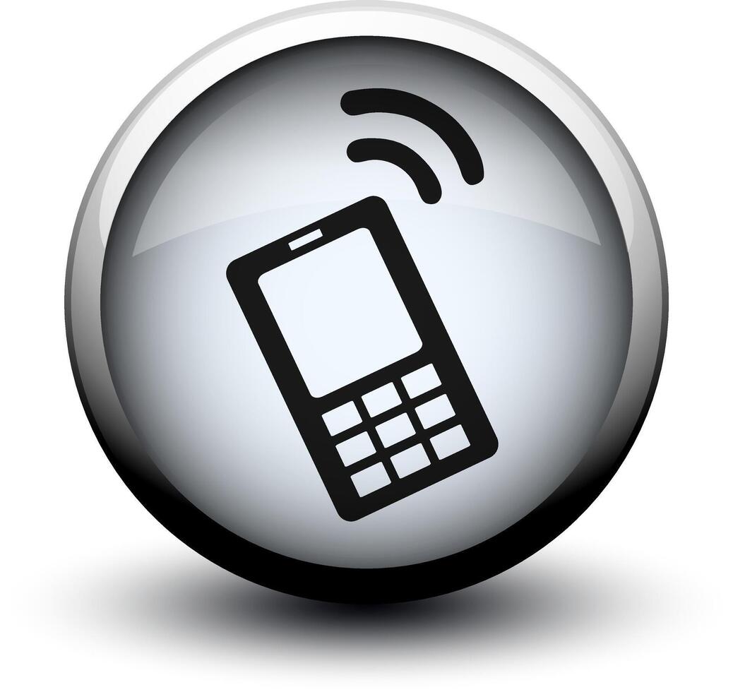 button call black vector