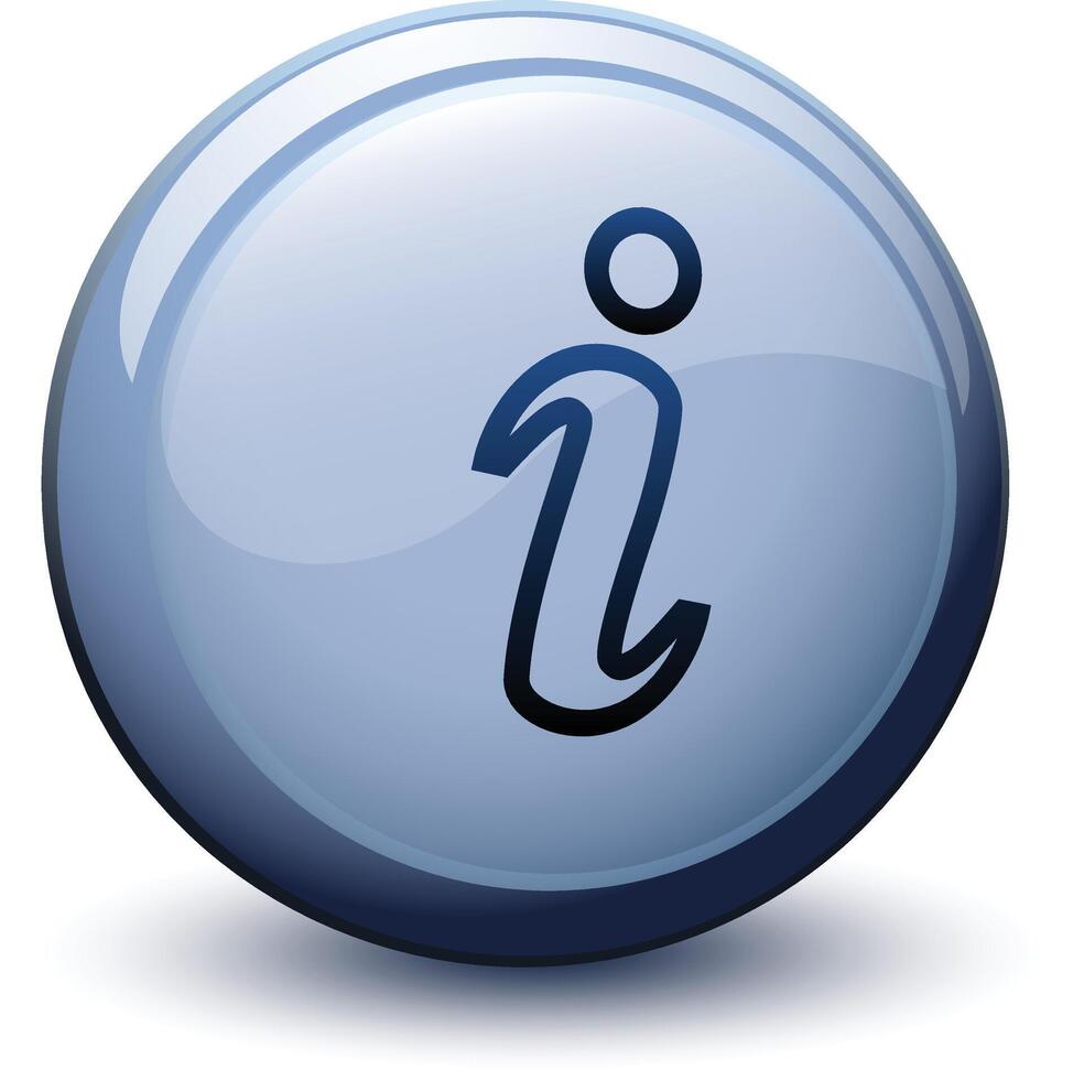 button 3d info white vector