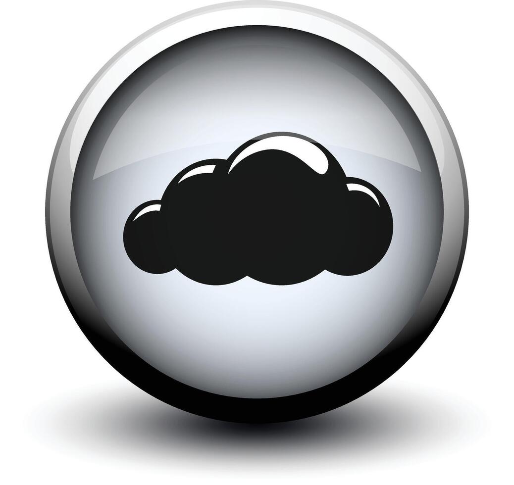 button cloud 2d vector
