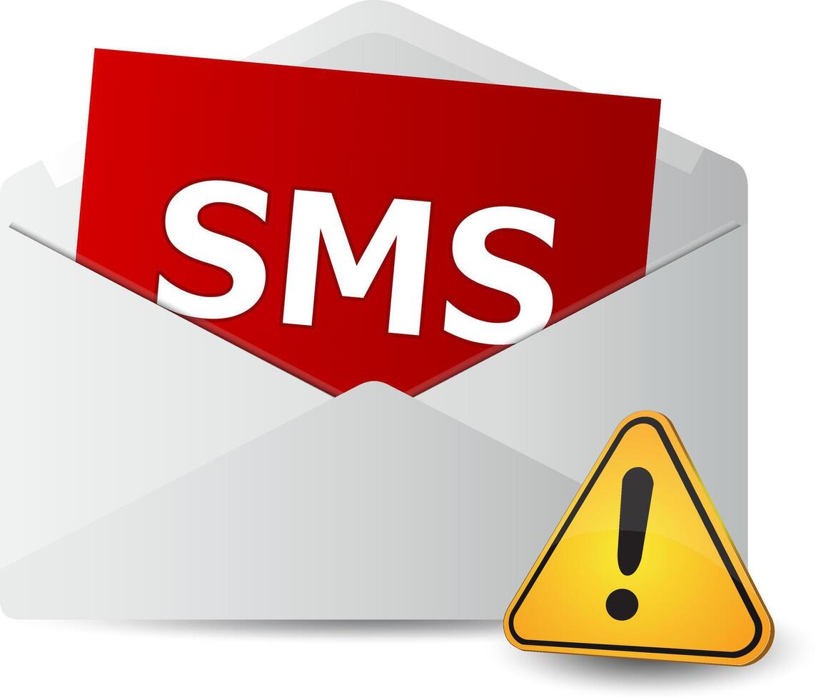 icon message 2d with exclamation sign vector