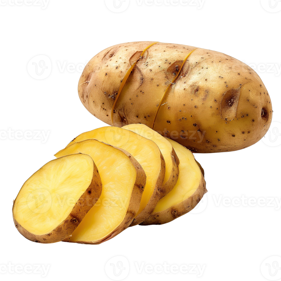 potato slices isolated on transparent background png