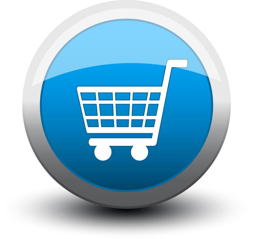 button basket 2d blue vector