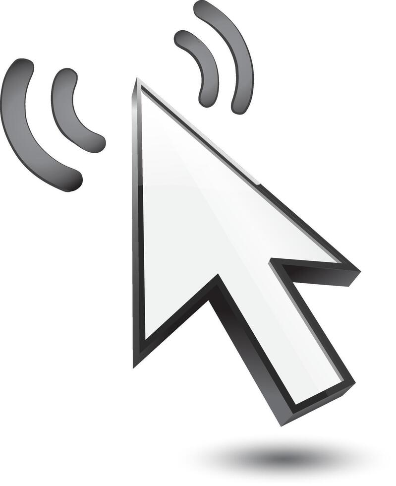 cursor 3d icon vector