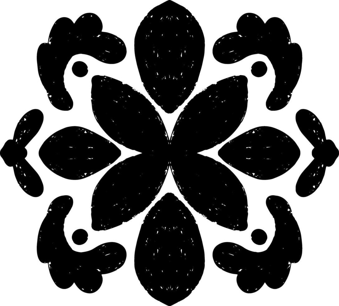 a black and white drawing of a flower vector