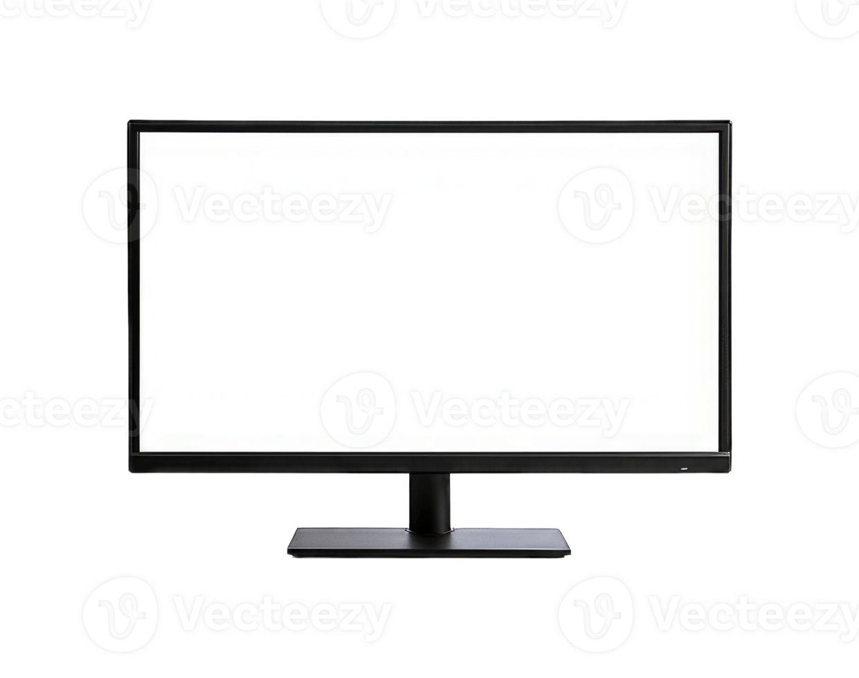 LCD computer blank screen copy space for text on transparent background cutout png