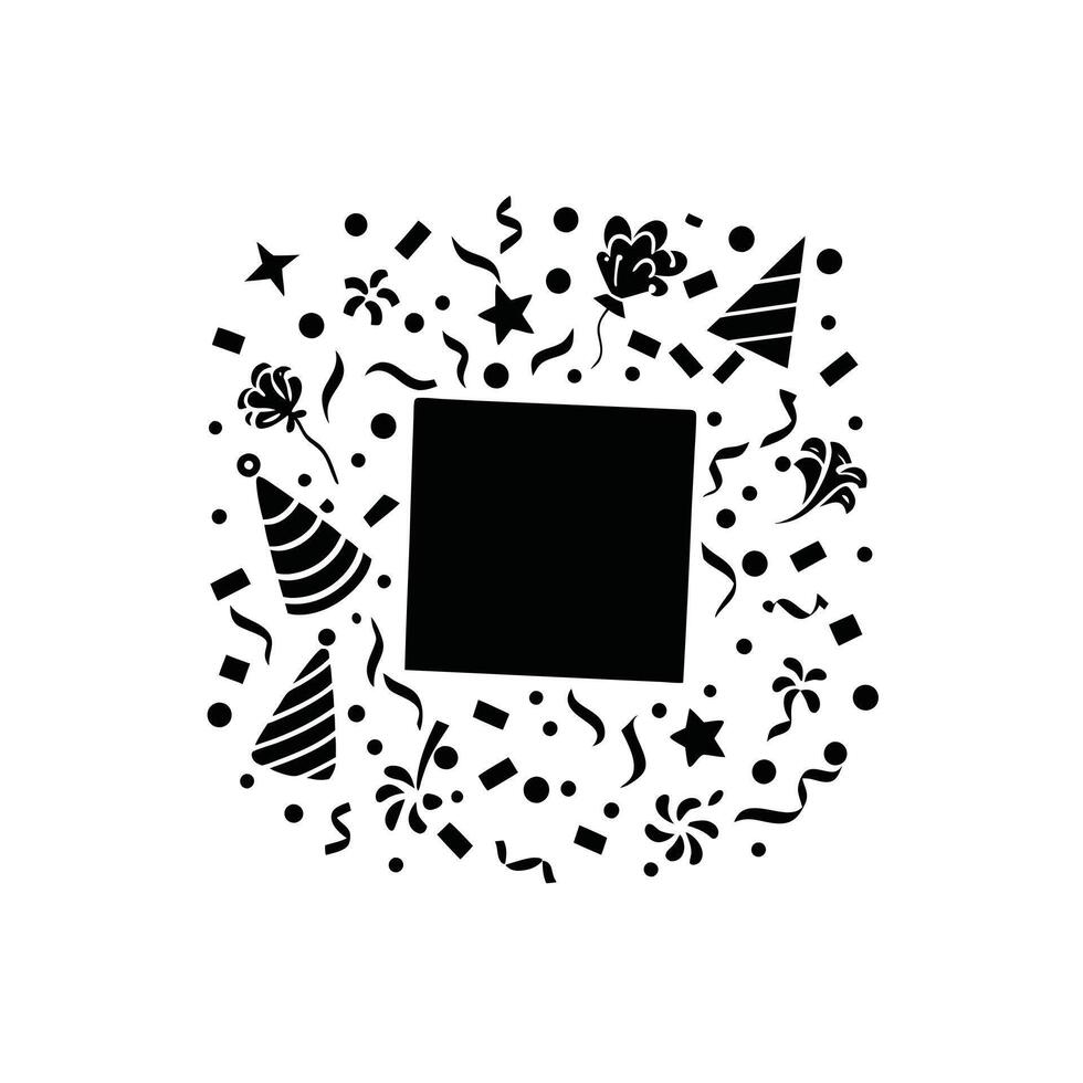 Birthday cap and blank board vector