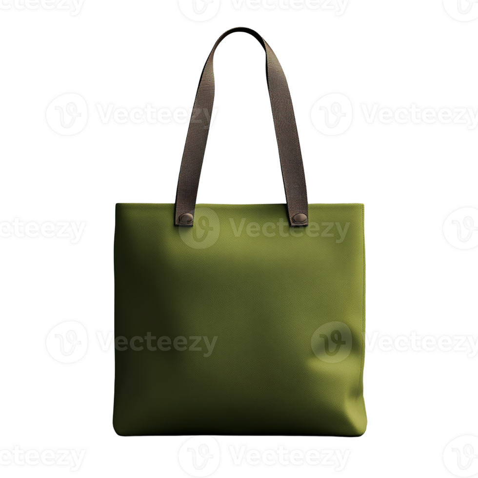 green tote bag with handles png