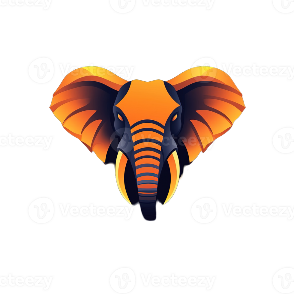 colorful elephant logo design png