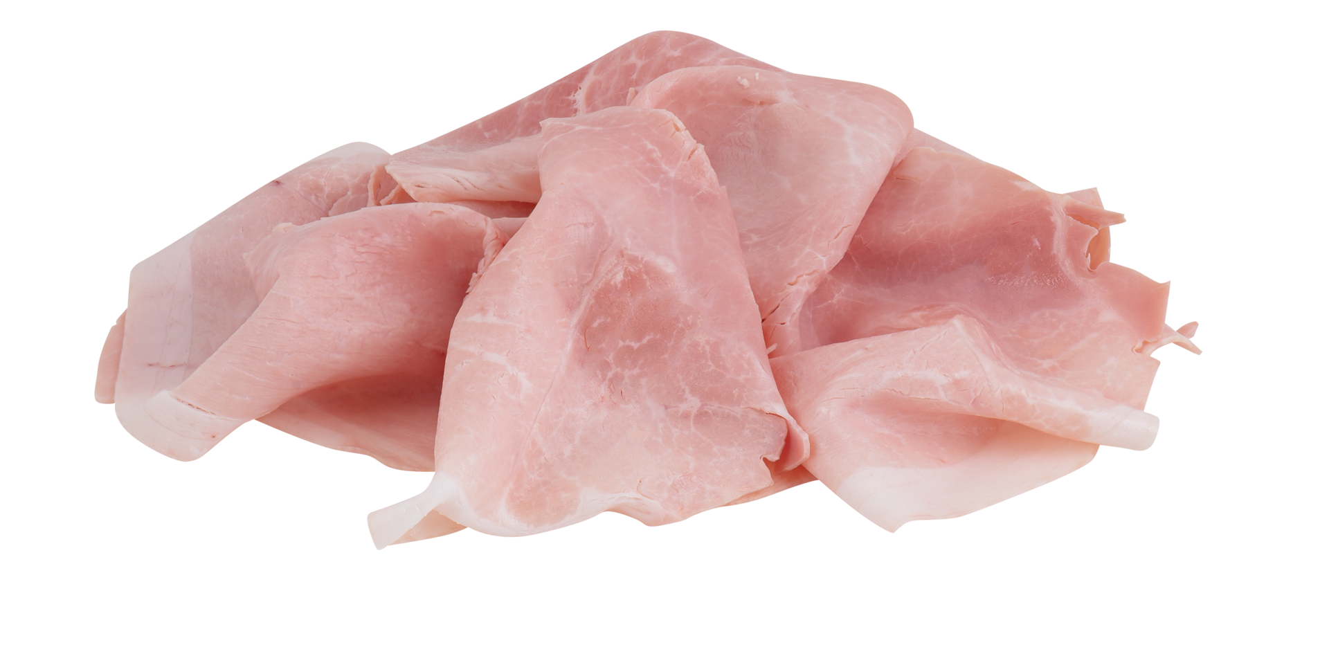 Smoked fresh ham cut out isolated transparent background png