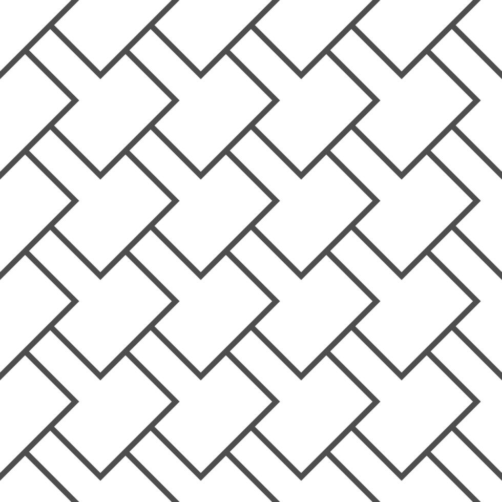 Roof square tile seamless pattern. Dragon and fish scale seamless background. Simple abstract line pattern. illustration on white background vector