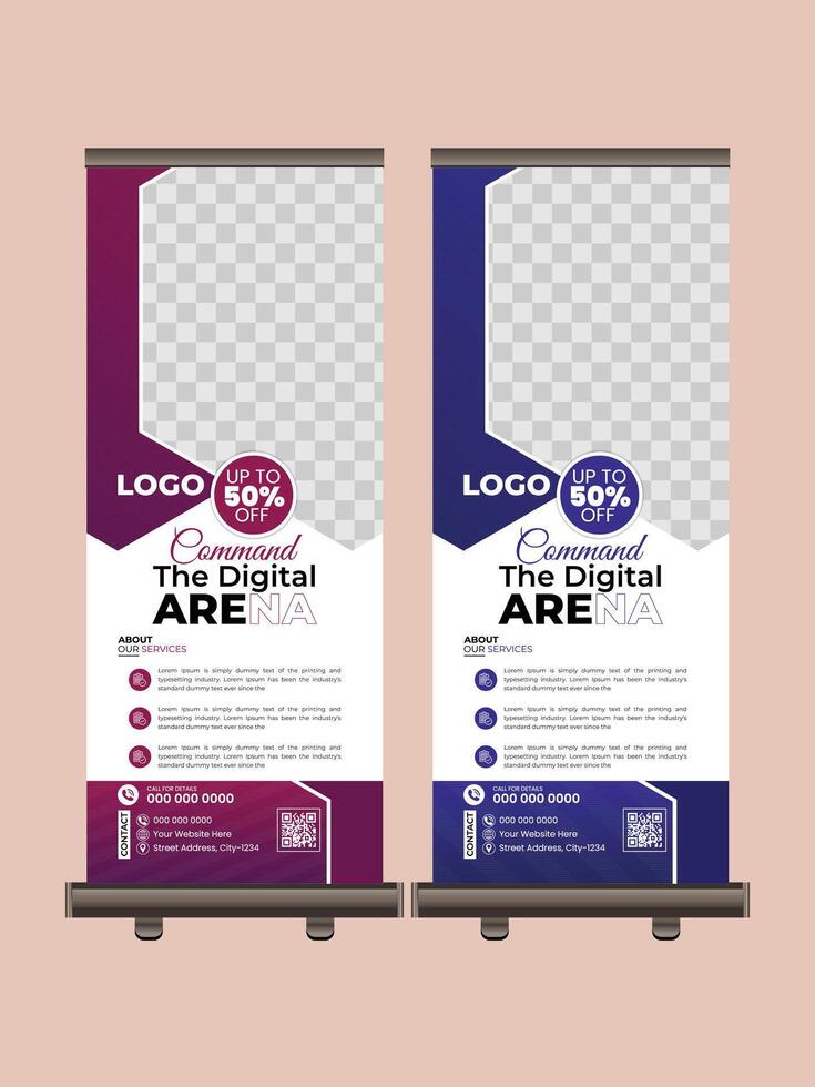 Marketing Agency Roll up banne vector