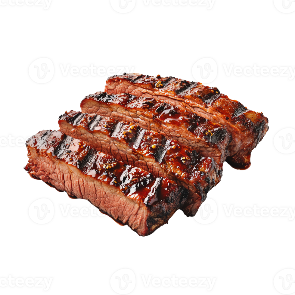 Grilled and sliced steak with a rich, caramelized glaze. Perfect for BBQ, dinner, or meal presentation. Juicy and tender meat perfection. png