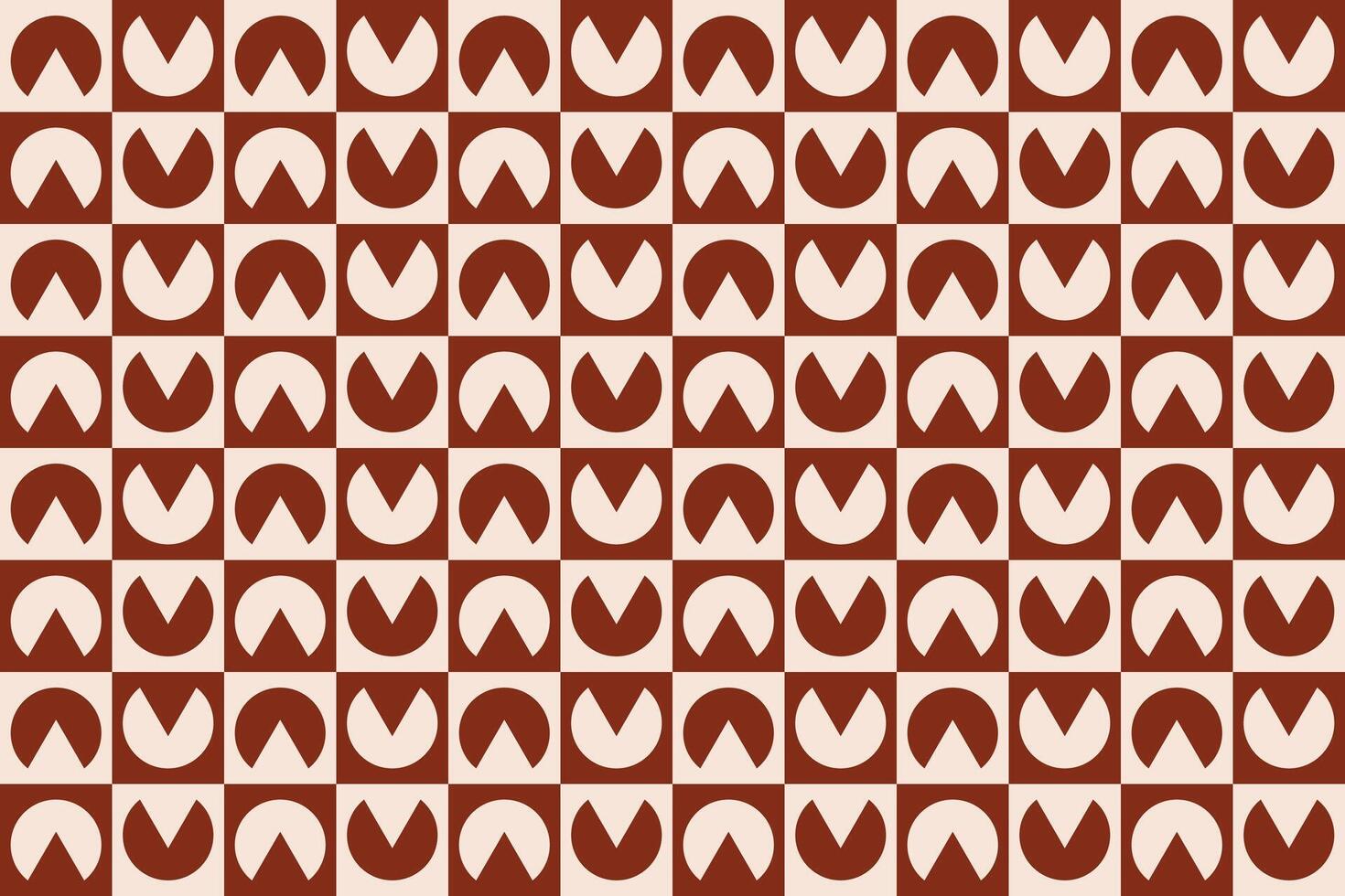 Circle Shape Brown Pattern vector