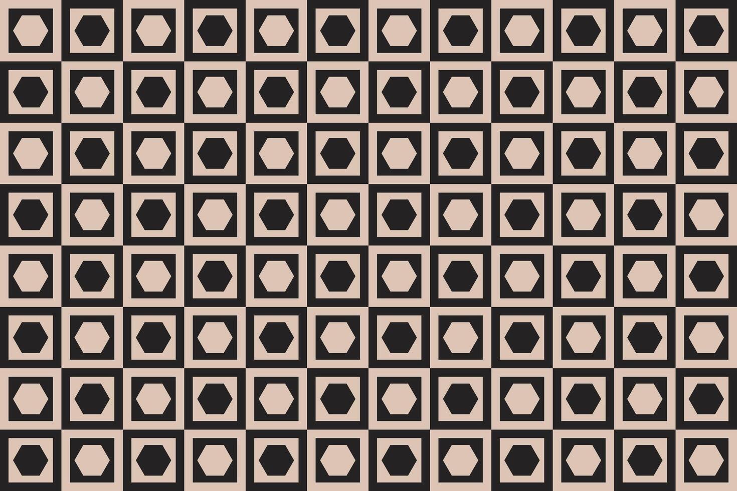 Hexagon Brown Pattern and Background vector