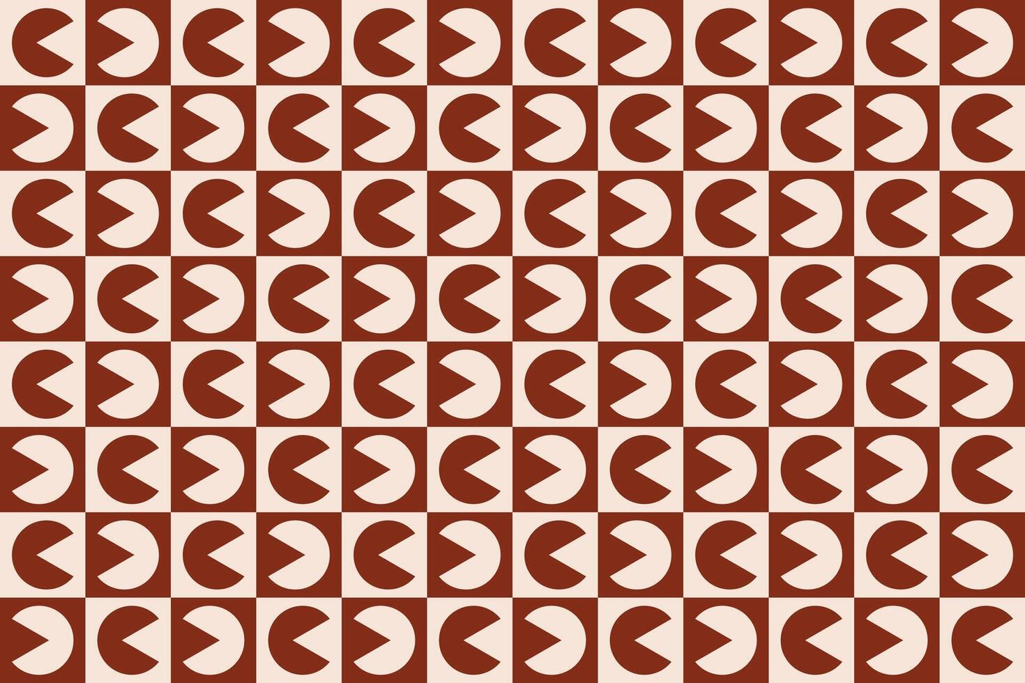 Circle Shape Brown Pattern vector