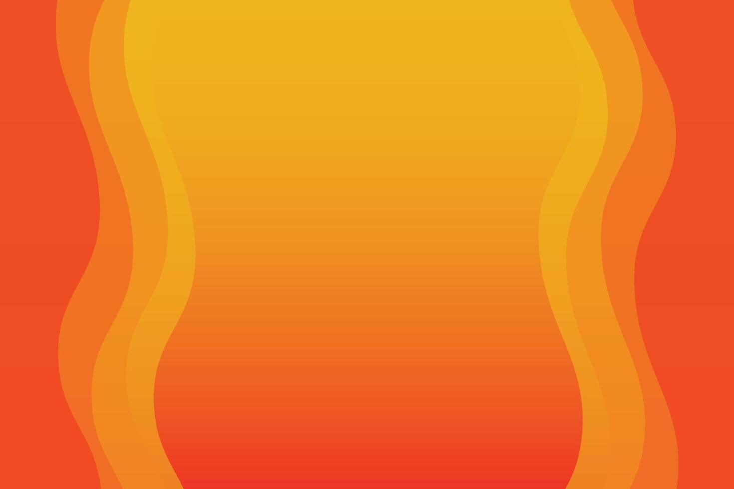 Wavy Shapes Right and Left Orange Background vector