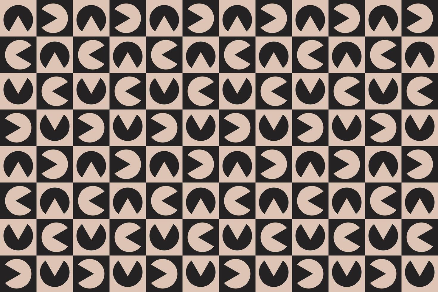 Circular Shape Brown Pattern and Background vector
