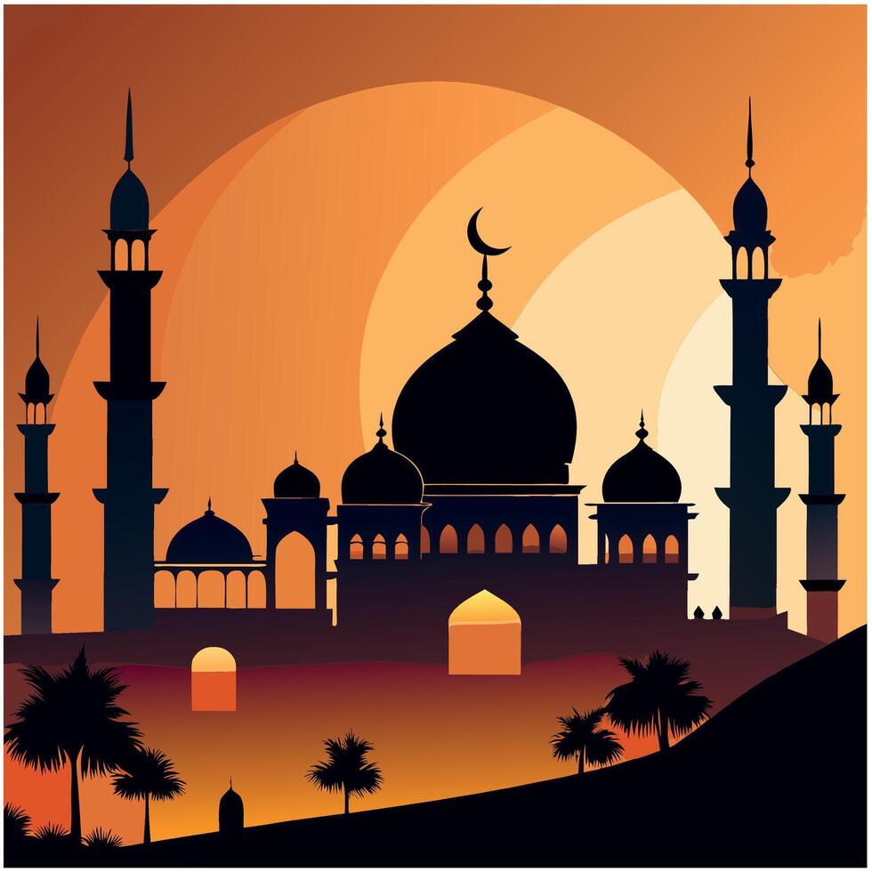 Mosque design Free Background vector