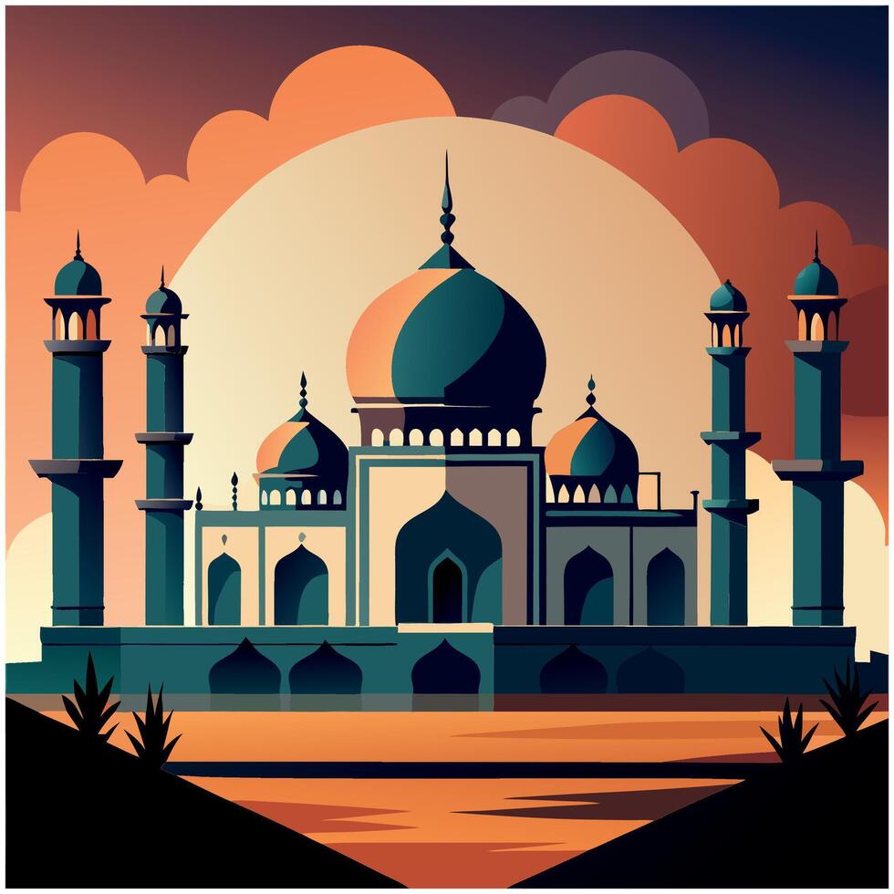 Mosque design Free Background vector