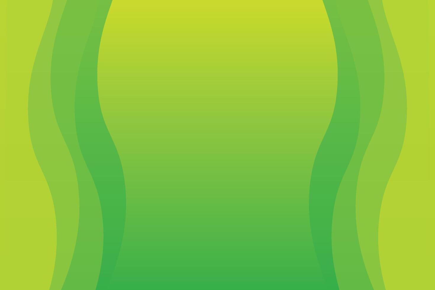 Wavy Shapes Right and Left Green Background vector